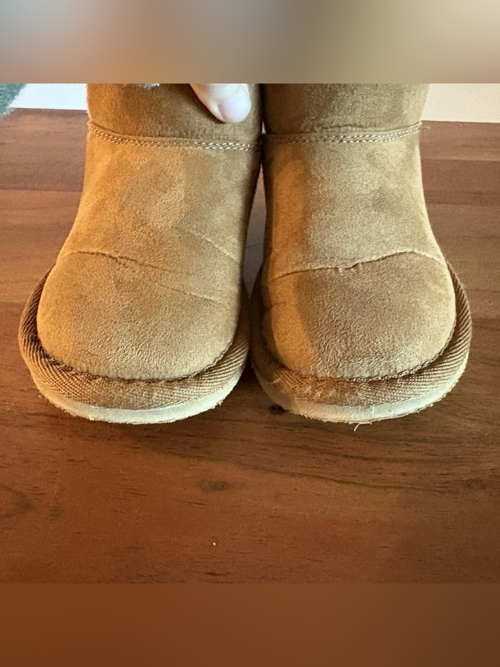 Gap Kids Tan Brown Faux Suede Sherpa Boots Fall Winter Unisex Toddler Size 11 - Picture 3 of 8